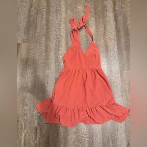 SHEIN Ruffle halter dress